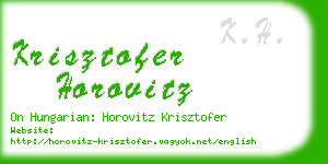 krisztofer horovitz business card